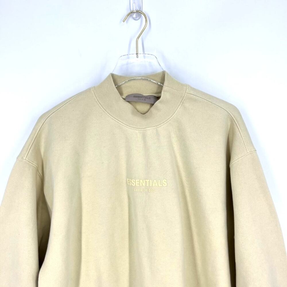 Fear of God Essentials FW21 Pullover Mock Neck Sweatshirt Canary Small Oversized - Picture 5 of 9